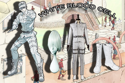 Cells At Work! Hataraku Saibou Erythrocyte White Blood Cell Cosplay Costume