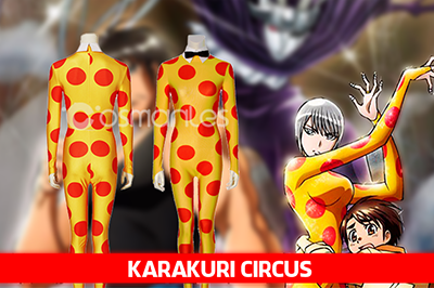 Karakuri Circus Saiga Shirogane Jumpsuit Cosplay Costume