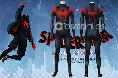 Spider-Man: Into The Spider-Verse Miles Morales Cosplay Costume Jumpsuit